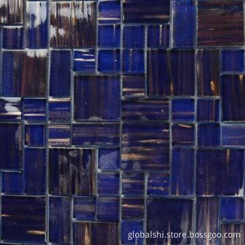 Blue Crytal Glass Mosaic Tile, 300 x 300mm, Unite Size of 23 x 23mm